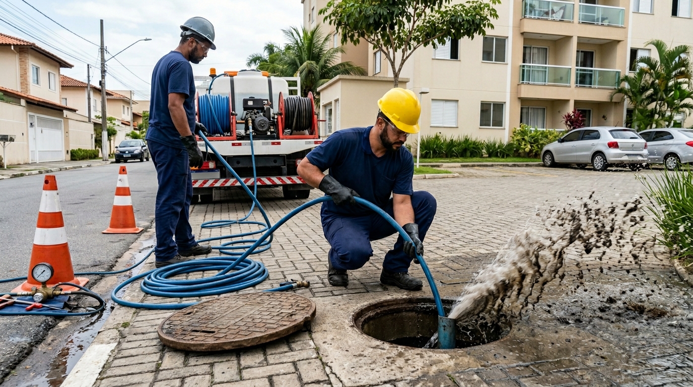 Desobstrução com Alta Pressão em Sorocaba‑SP