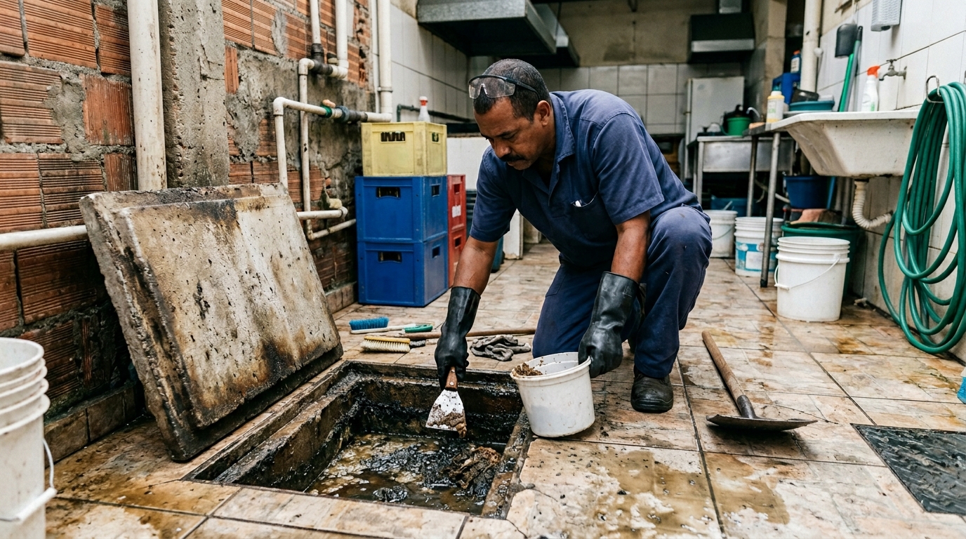 Esvaziamento de Caixa de Gordura em Sorocaba‑SP