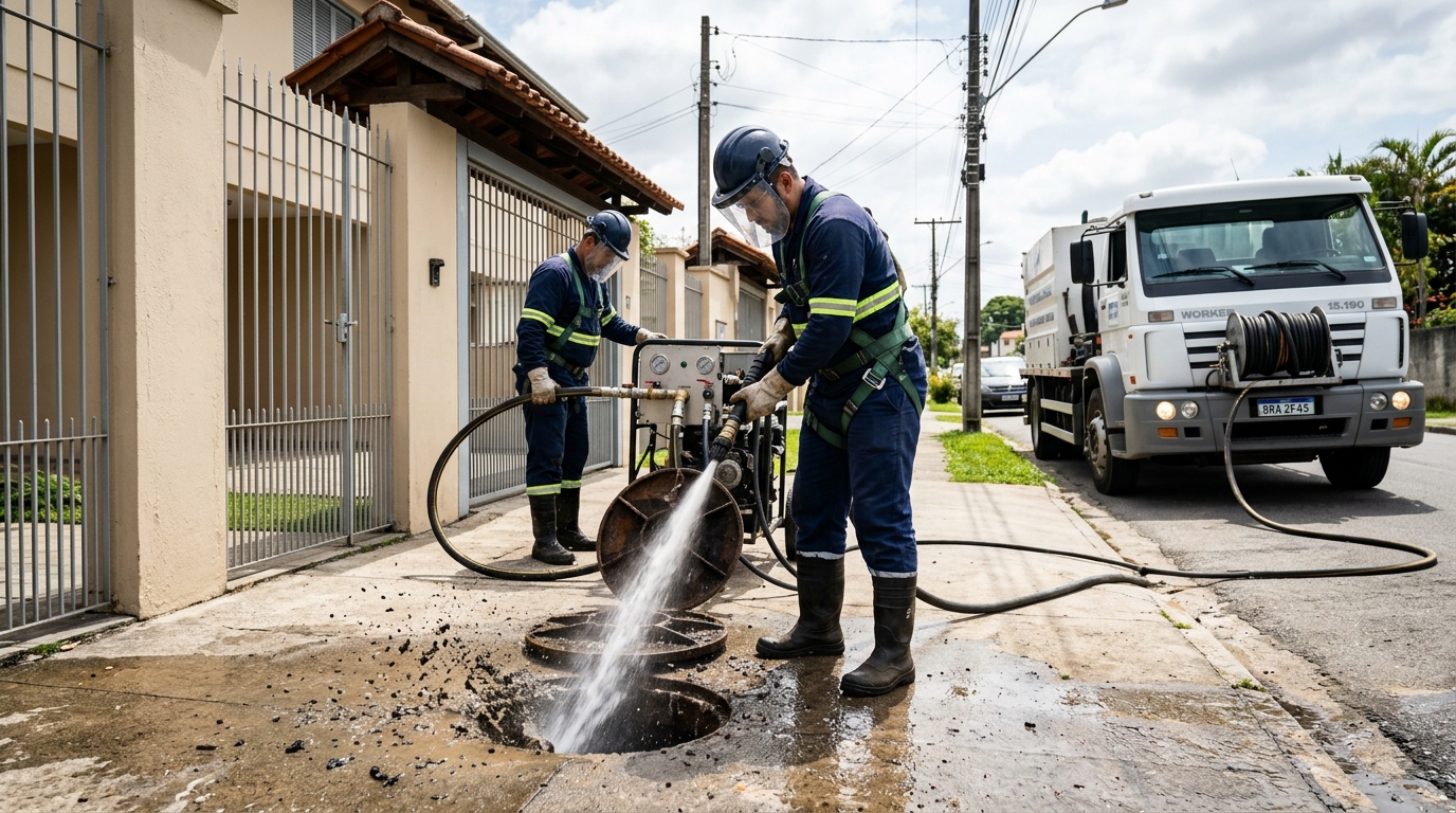 Limpeza de Tubulação com Hidrojato em Sorocaba‑SP